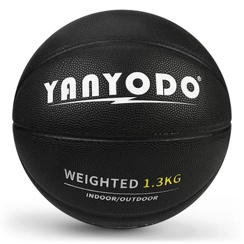  1,3 кг Тежък Баскетболна Топка Тренировъчен Размер на 7 е светло претеглят Баскетболна Топка Мъжки Младежта Тренировка на Силата на Китката, Черен Оранжев Жълт Изкуствена Кожа