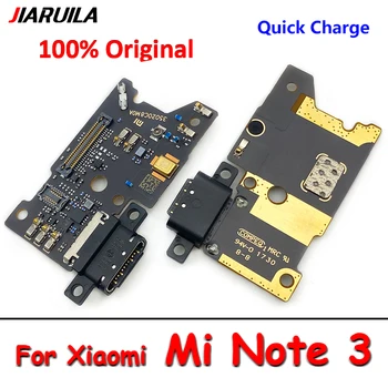  100% Оригинал За Xiaomi Mi Note 3 USB Порт За Зареждане на Такса Зарядно Устройство, Зарядно устройство Конектор Конектор Гъвкав Кабел С Микрофон