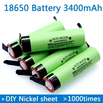  100% Оригинален 18650 Батерия 3,7 На 3400 mah 18650 литиево-йонна акумулаторна батерия за 18650 батерия + DIY никел парче