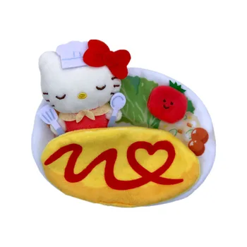 15 см * 11,5 См Аниме My Melody Cinnamoroll Kuromi Kitty Cat Kawaii Готвач Плюшени Играчки Висулка Карикатура Плюшени Кукли, Детски Ключодържател Подарък