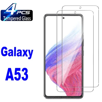  2 / 4шт Високо Алуминиево Закалено Стъкло За Samsung Galaxy а a53 5G Защитно Стъкло Фолио За екрана