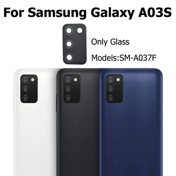  2 бр. За Samsung Galaxy A03S SM-A037F Задната камера Стъклен Обектив Със самозалепваща Стикер резервни Части За Ремонт на