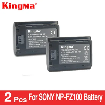  2000 ма KingMa 2 бр. np-fz100 Батерия NP FZ100 Акумулаторна Батерия за SONY ILCE-9 A7m3 a7r3 A9 7RM3 BC-QZ1 микро една камера