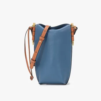  2022 Нова Луксозна Дамска чанта от мека естествена Кожа, Диагонално мини чанта в ретро стил, Модна Дизайнерска Чанта На рамото, Дамска Чанта за мобилен телефон