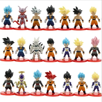  21 Модел/набор от Различни Стилове на Dragon Ball Z Аниме Goku Броли Buu Супер Сайян Модел Кукли Украса на Торта за Подарък