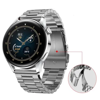  22 мм/20 мм и Каишка От титанова сплав За Samsung Galaxy watch 3 Gear S3 Huawei watch GT2 Гривна от неръждаема стомана за Amazfit GTR