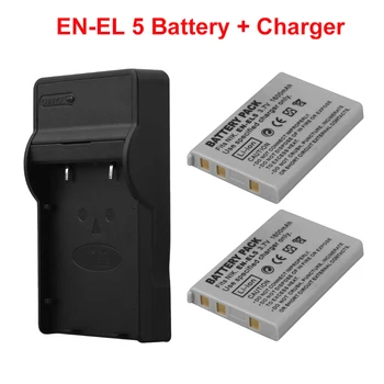  3,7 1600 ма батерия EN-EL5 Батерия + USB Зарядно Устройство за Nikon Coolpix P4 P80 90 100 P500 P510 P520 P530 P5000 P5100 P6000 Помещение Bateria