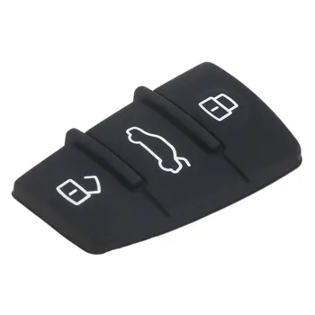  3 Бутона за Смяна на Гумен Ключодържател Дистанционно на Ключа Черупки Ключодържател За Audi A1-S1 A3 A4 A5 A6 A8 и Q5 Q7 TT RS