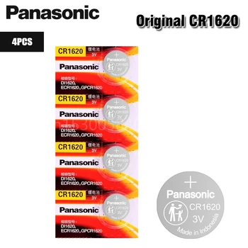  4 бр./лот Panasonic 100% Оригинален CR1620 Бутон Батерия за Часовник Авто Дистанционно Ключ Cr 1620 ECR1620 GPCR1620 3 Литиева батерия