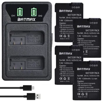  4X EN-EL14 EN-EL14 Батерия Bateria 