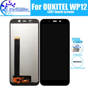  5,5 инча OUKITEL WP12 LCD дисплей + тъч екран 100% оригинален Тестван LCD дигитайзер, Стъклен панел Замяна за OUKITEL WP12 PRO.