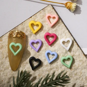  50шт Удължаване на ноктите Taoxin выдалбливают цветни декорации под формата на любов триизмерни малки мини-розови стикери за декорация на нокти