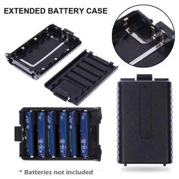  6 AAA Разширено Батерията Отделение Кутия За Съхранение на Baofeng UV5R 5RA B C D 5RE Плюс Двустранно Радио Интензивно