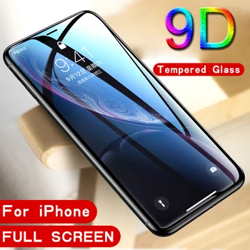  9D защитно стъкло за iPhone 6 6S 7 8 plus X закалено стъкло на iphone 6 7 8 X R XS MAX защитно фолио за екран за iPhone 7 6 XR