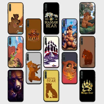  Brother Bear Черен Калъф за OPPO A52 A72 А92 A92S A93 A96 A95 A94 A74 а a53 A53S A54 A54S A16 A16S магистрала a57 A73 A76 A77 A91 F15