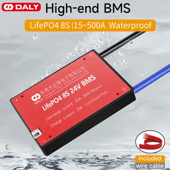  Daly 3.2 В LiFePO4 8 S 24 В 15A 30A 60A 100A 200A 500A 18650 LFP PCM такса защита на батерията BMS с балансиран литиева батерия