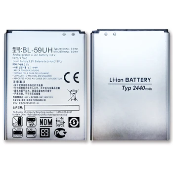 G2 мини Взаимозаменяеми Батерия ЗА LG G2mini D618 D620 D620R D620K D410 D315 F70 BL-59UH 2440 ма BL59UH BL 59UH с песен-код
