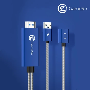  GameSir GTV100 Мобилен HDMI Кабел за предаване на данни 1920x1080P за iPhone / iPad GTV130 5-Портов USB хъб за Nintendo Switch