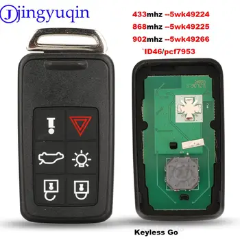  jingyuqin 433/868/902 Mhz KR55WK49266 Авто Дистанционно Ключ за VOLVO XC60 XC90 S90 S60 2009-2014 PCF7953 Автоключевой Go Smart 5WK49224
