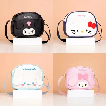  Kawaii Sanrio Kuromi My Melody момиче от сърцето ми голямо голям чанта-месинджър, чанта на рамото, с модерна и стилна чанта за съхранение на мобилен телефон за момичета