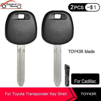  KEYECU 10 бр./лот, корпус ключ, транспондер за Toyota TOY43R blade калъф за ключове на кутията е празна