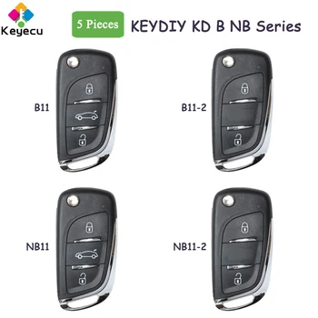  KEYECU 5 бр. KEYDIY KD B NB Серия B11 B11-2 NB11 NB11-2 за DS Стил Универсално Дистанционно Автомобилен Ключ за KD900 KD900 + URG200 KD-X2