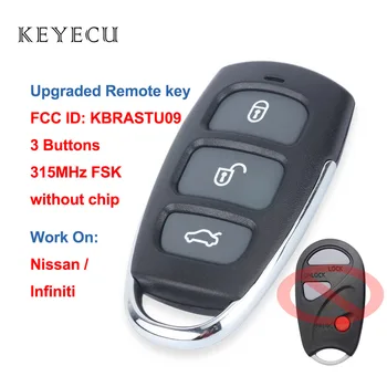  Keyecu Обновен Дистанционно кола Ключодържател 315 Mhz FSK 3 Бутона за Nissan Pathfinder за Infiniti QX4 1998 1999 2000 FCC ID: KBRASTU09