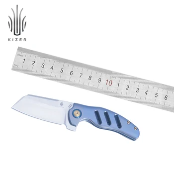  Kizer Сгъваем Нож с Острие C01C Мини Ki3488A2 Титан Тактически Нож Мини Овчарка Висококачествен Ловен Нож за Къмпинг