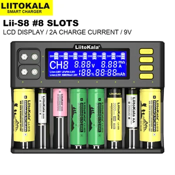  LiitoKala Lii-S8 Lii-S6 Lii-600 Lii-M4 Умно Универсален LCD зарядно устройство за 3,7 В Литиево-йонна батерия NiMH 1.2 3.2 В Li-FePO4 3,8 В IMR Батерията и т.н.