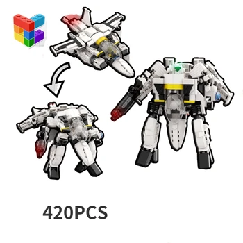  Macross Крепост Космически Заключване Роботика Q Версия на Строителни Блокове VF-1S Скелет Изтребител, Пилотиран от Кожа MOC Фигурки Играчки