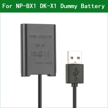  NP-BX1 NP BX1 Манекен Батерия DK-X1 Мощност Конектор Dc Мощност Банка USB Кабел за Sony DSC-RX100M3 RX100M4 RX100M5 RX100M6 RX100M7