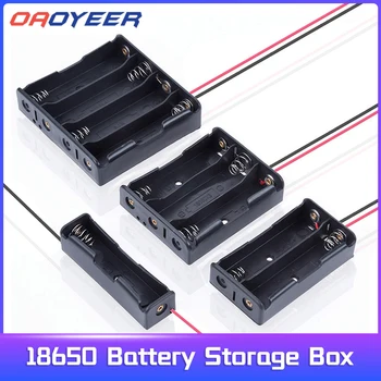  Oaoyeer 18650 Батерия Кутия За Съхранение САМ Батерии Клип на Притежателя Контейнер С Тел Оловен Пин 1x 2x 3x 4x Мощност на Батерията Калъф За Съхранение