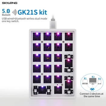  SKYLOONG SK21s GK21S С Възможност за гореща замяна Bluetooth Двухрежимная Печатна Платка за Поръчка На Механична Клавиатура-Numpad Комплект Rgb Smd Светодиоди Ключа Тип C