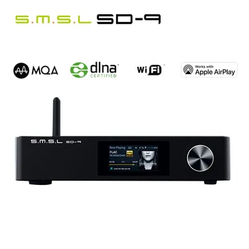  SMSL SD-9 MQA HIFI Мрежа музикален плейър SD9 Поддържа DSD, WAV, APE, FLAC AIFF, MP3 Настолен плейър