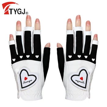  TTYGJ Ръкавици за голф Женски осезаеми спортни ръкавици с отворени пръсти Нескользящие дланите на ръкавици за през лятото