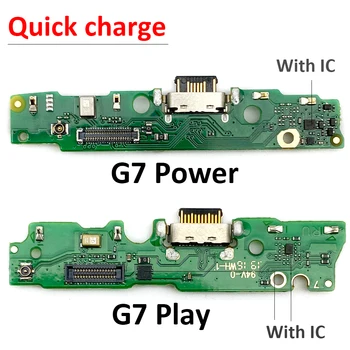  USB Зарядно Устройство за ipod Док-Конектор за Зареждане Портове И Съединители Микрофон Гъвкав Кабел За Motorola Moto G7 Мощност/G7 Play Авто резервни Части