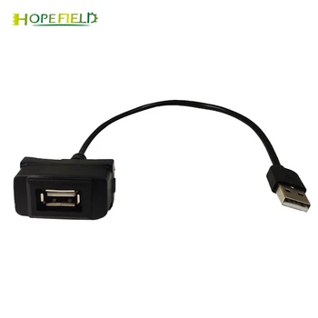  USB Порт Панел Закрепване За Mitsubishi ASX Lancer Pajero, Outlander Eclipse Линеен удължителен кабел За Пренос на Данни Адаптер Тел USB Зареждане
