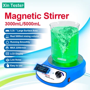  Xin Тестер Лаборатория за Магнитна Мешалка LCD дисплей 3000 мл/5000 мл 100-240 В Дома на Цифров Миксер за Течности + Мешалка