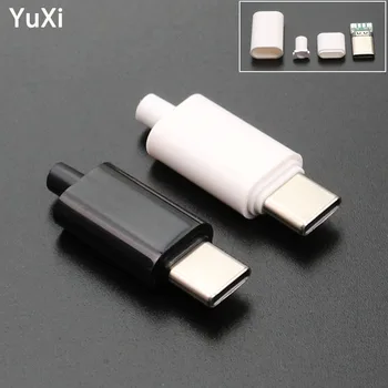  Yuxi 10 бр. Тип-C, USB 3.1 Мъжки Конектор С печатна платка 24pin заваряване Данни OTG линия интерфейс Портове И Конектори направи си САМ-Кабел За трансфер на Данни USB Конектор C