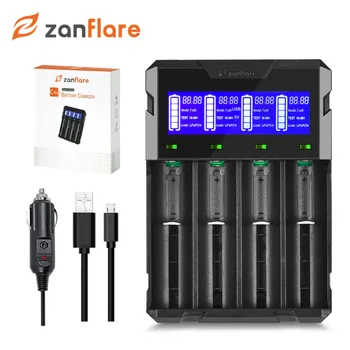  Zanflare C4U Lii-PD2 Lii-PD4 LCD Дисплей Батерия Зарядно Устройство за 21700 20700 18650 18350 26650 22650 14500 NiMH Батерия Smart Зарядно Устройство, USB