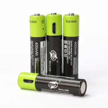  ZNTER 4 бр. AAA от 1,5 400 mah USB Акумулаторна Литиево-Полимерна Батерия Универсална Ультраэффективная За Радиоуправляемого Дрона С Камера