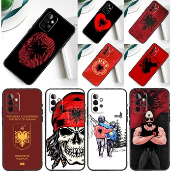  Албански Флаг Орел Калъф За Samsung Galaxy A12 A22 A32 A52 A72 A13, а a53 A50 A70 A21S A52S A51 A71 Делото
