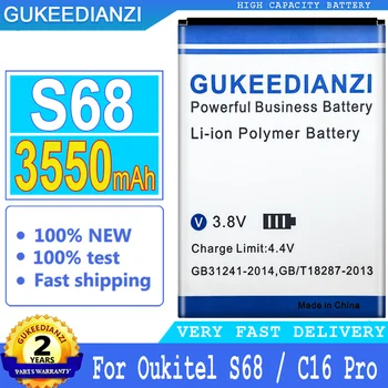  Батерия GUKEEDIANZI капацитет 3550 ма За OUKITEL S68 /C16 Pro C16Pro Голяма Мощност Bateria
