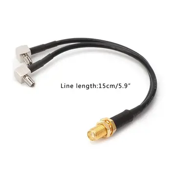  Безплатна доставка Y Тип SMA Женски До 2 x TS9 Включете Сплитер Разход на кабел с косичкой RG174 15 см