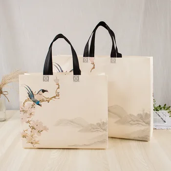 Блуминг Източване На Еко Пазарска Чанта Сгъваема Множество Чанта-Тоут, Сгъваема Чанта За Пътуване, Нетъкан Подаръчни Торбички За Пазаруване, Чанта За Съхранение, Печатна Реклама