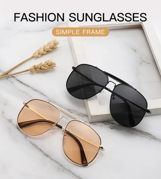  Висококачествени Ретро Слънчеви Очила Пилот на водещи марки Мъжки И Дамски Модни Нюанси, Летни Трендови Продукти, Vintage слънчеви Очила Oculos De Sol