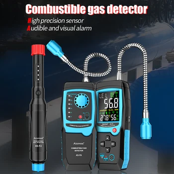 Газ Детектор, ръчно преносим детектор за течове на газ аларма детектор за течове на гориво газ газоанализатор