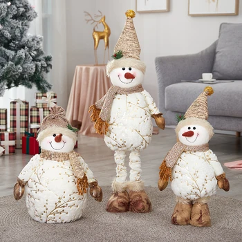  Голям Размер на Коледни Кукли Разтегателен Коледен Снежен човек Играчки под формата на Лосове Коледни Фигурки на Коледна Елха Украшение за Деца Коледен Подарък 2022