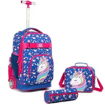  Детски училищен раница за количка, чанта за момичета, раница на колела, детски багажното раница, раници за количка, Чанта за количка, ученически чанти