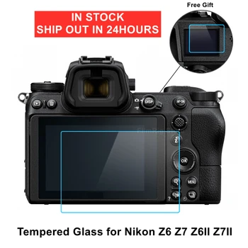  за Nikon Z6 Z7 Z6II Z7II Камерата е Закалено Самоклеящееся Стъкло на Основните LCD Дисплей + Информация за Филма Защитно Фолио За Екрана